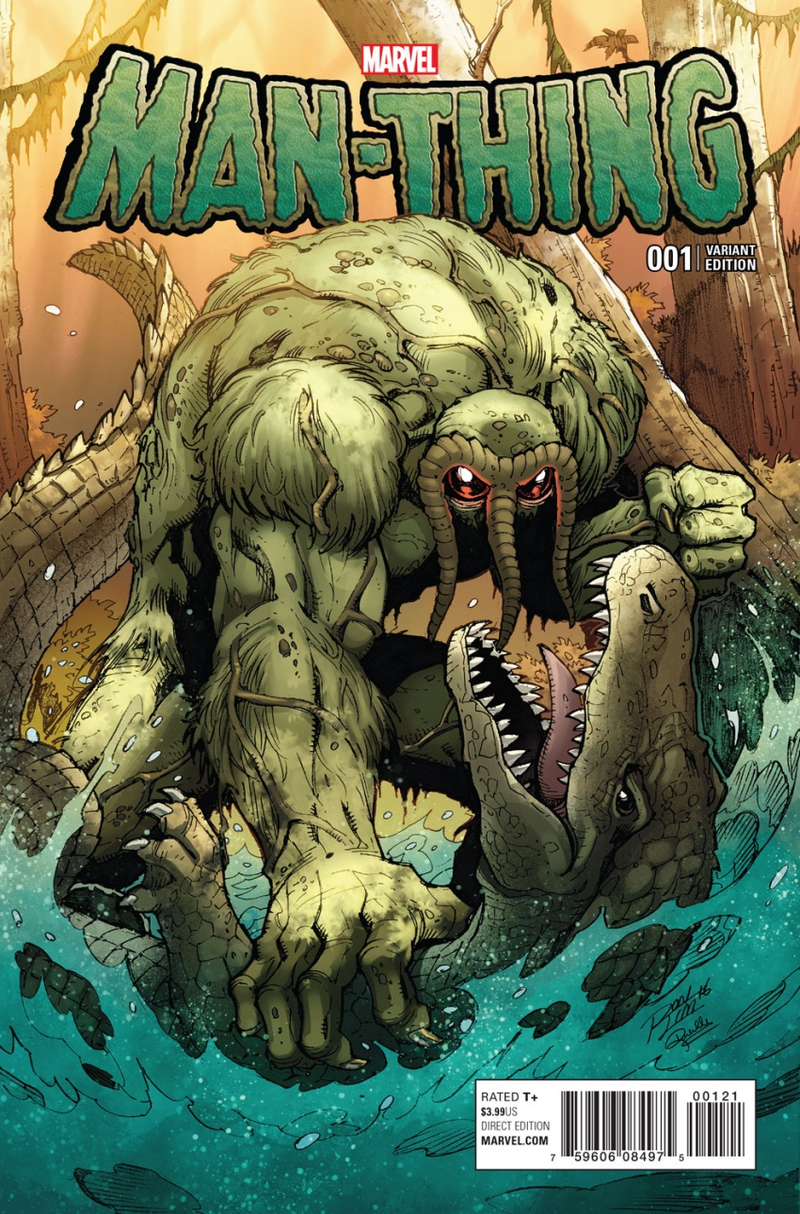 Illustration for article titled Here's the First Look at R.L. Stine's Creeptastic Marvel Comic, Man-Thing